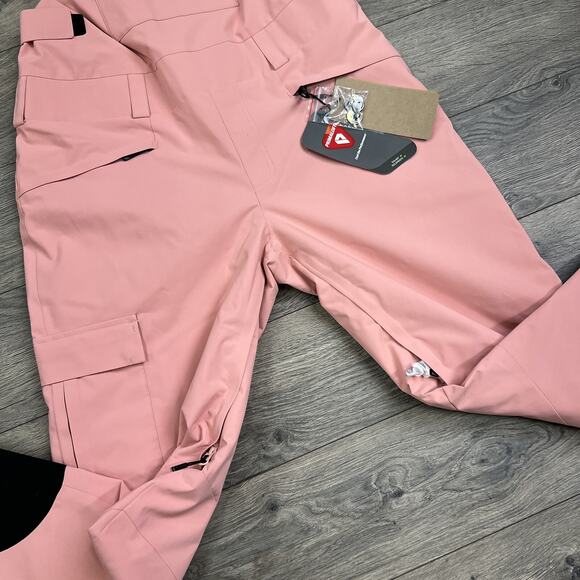 Rossignol Bib Ski Pants Size Medium Womens Cooper Pink Black Snowboarding $275 - Picture 12 of 16
